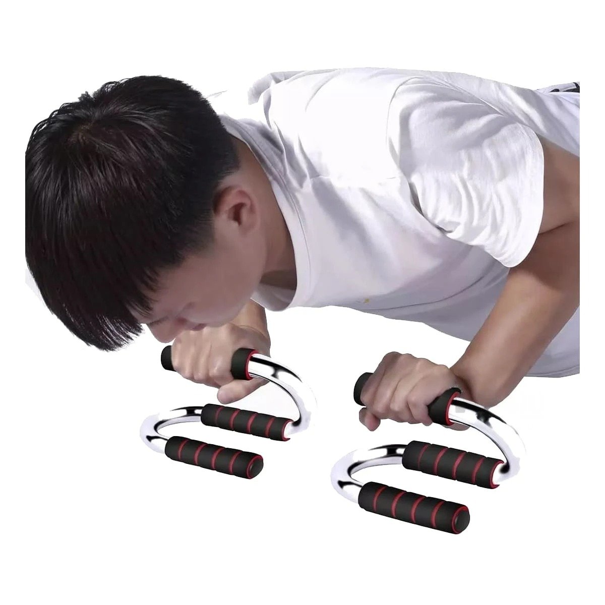 PACK2 IMPLEMENTO PARA FLEXIONES EN FORMA DE S ROJO ERGONOMICO - 3