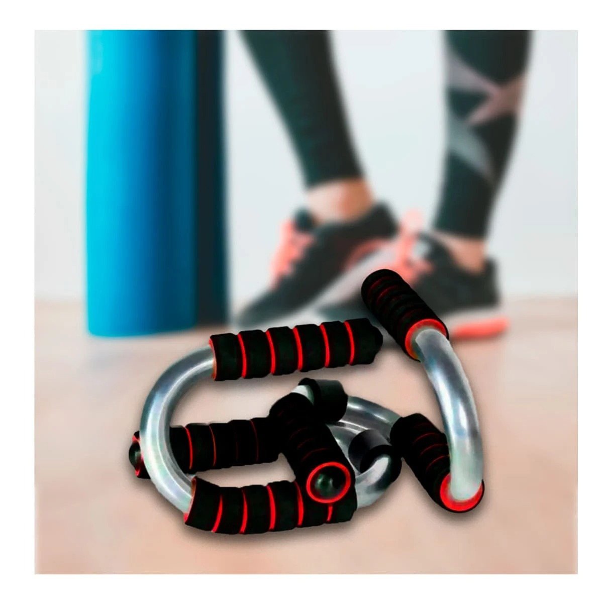 PACK2 IMPLEMENTO PARA FLEXIONES EN FORMA DE S ROJO ERGONOMICO - 5