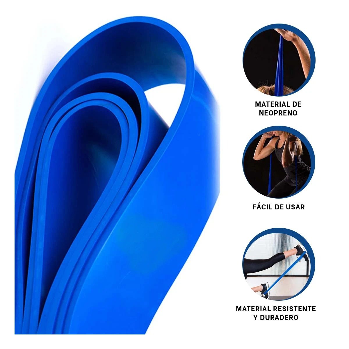 ELASTICO AZUL 29 A 79KG PARA TRABAJO DE PIERNAS - 3