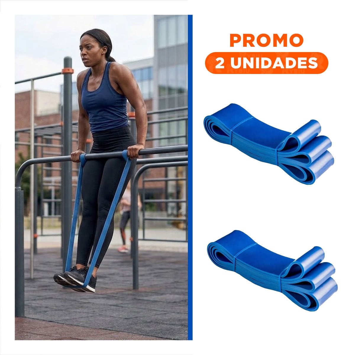 PACK2 TIRA DE RESISTENCIA AZUL 29 A 79KG PARA CALISTENIA - 1