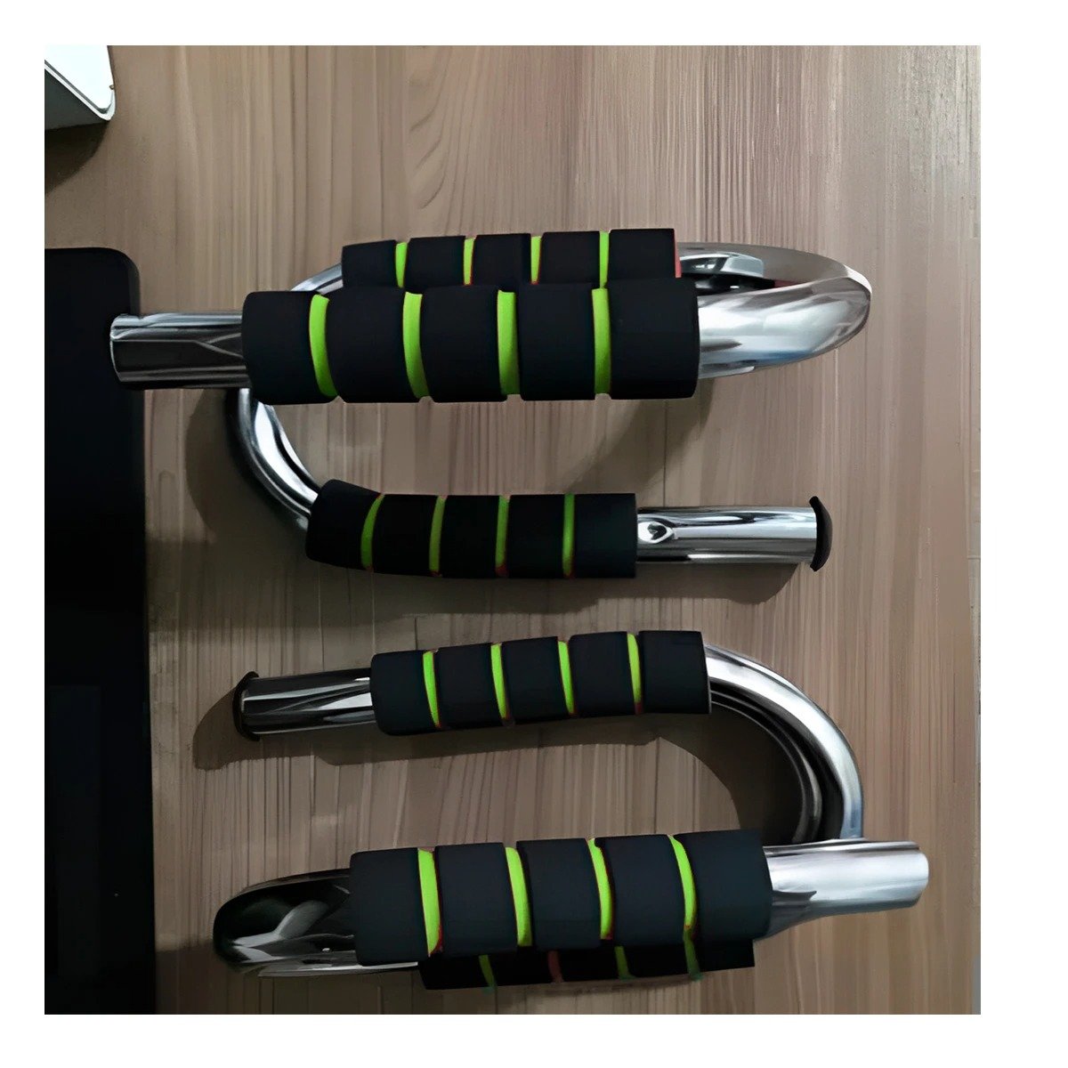 SOPORTE MUSCULAR PUSH UP EN FORMA DE S VERDE CON APOYO CONFORTABLE Y+POST IT - 3