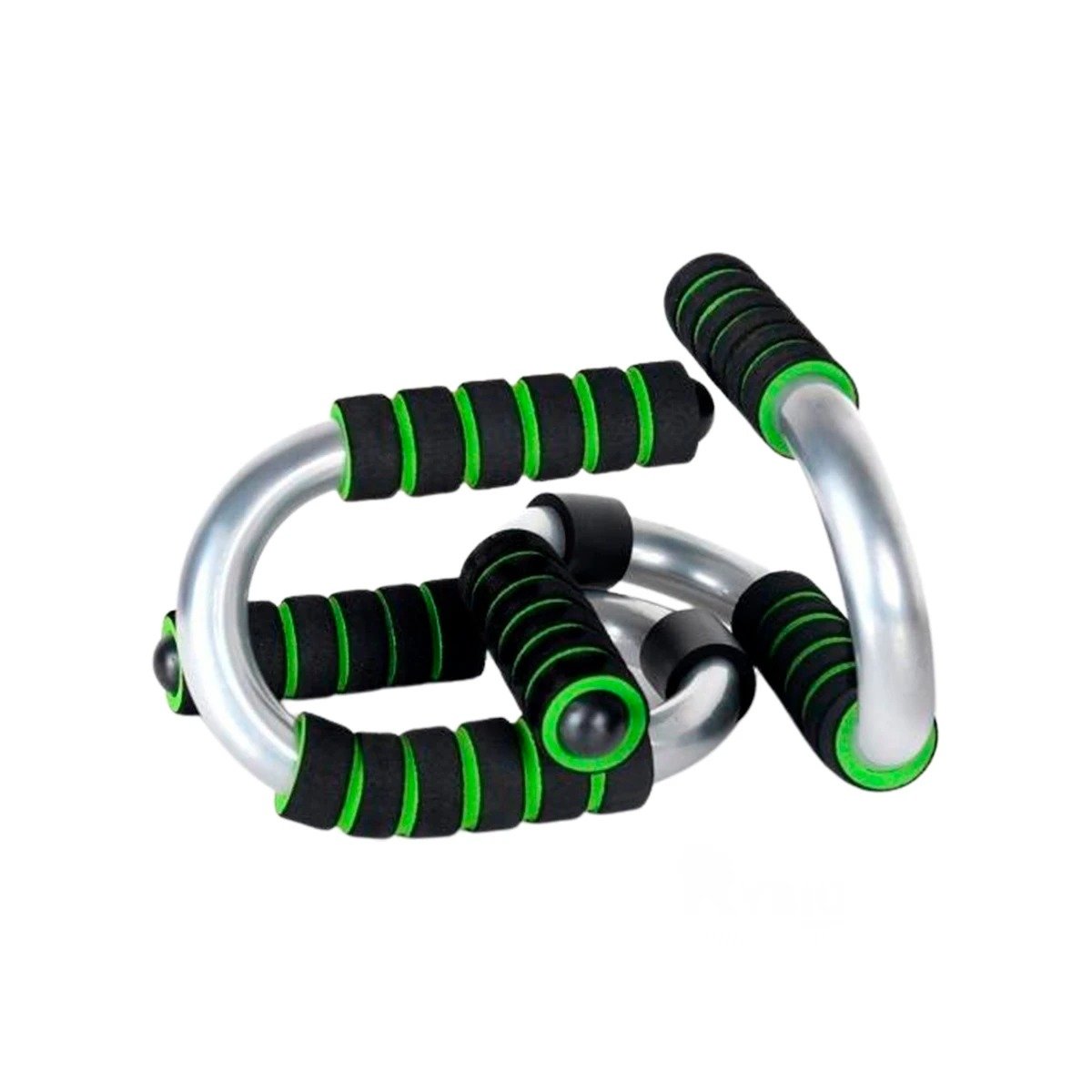 SOPORTE DEPORTIVO PUSH UP EN FORMA DE S VERDE CON ESTRUCTURA SOLIDA Y+PAPEL REGALO - 1