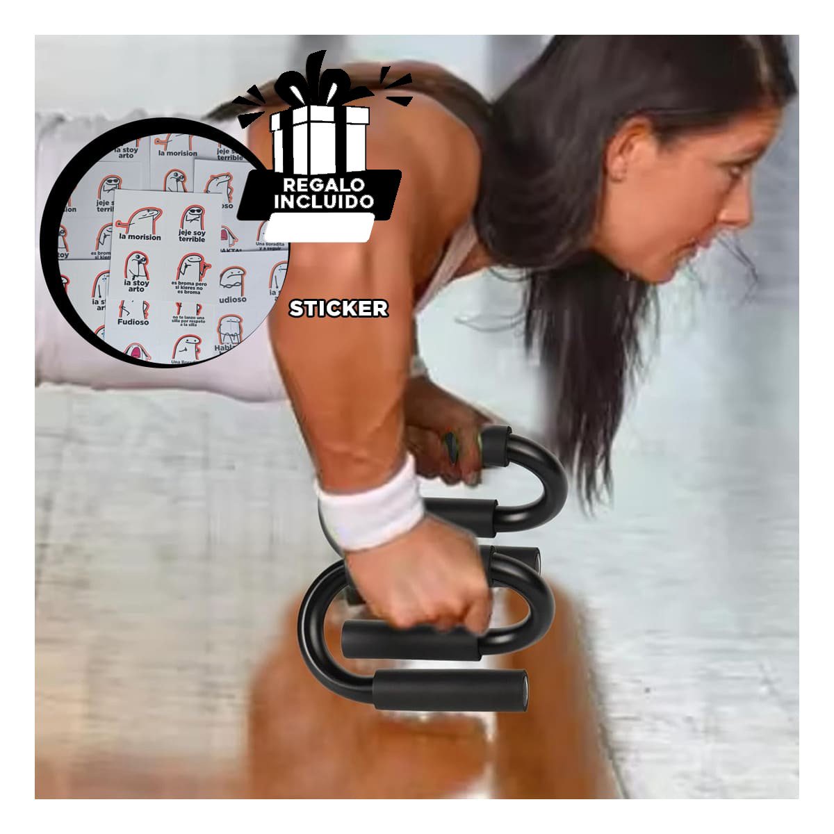 SISTEMA DE ENTRENAMIENTO EN FORMA DE S GRIS PRACTICO Y+REGALO STICKER - 1