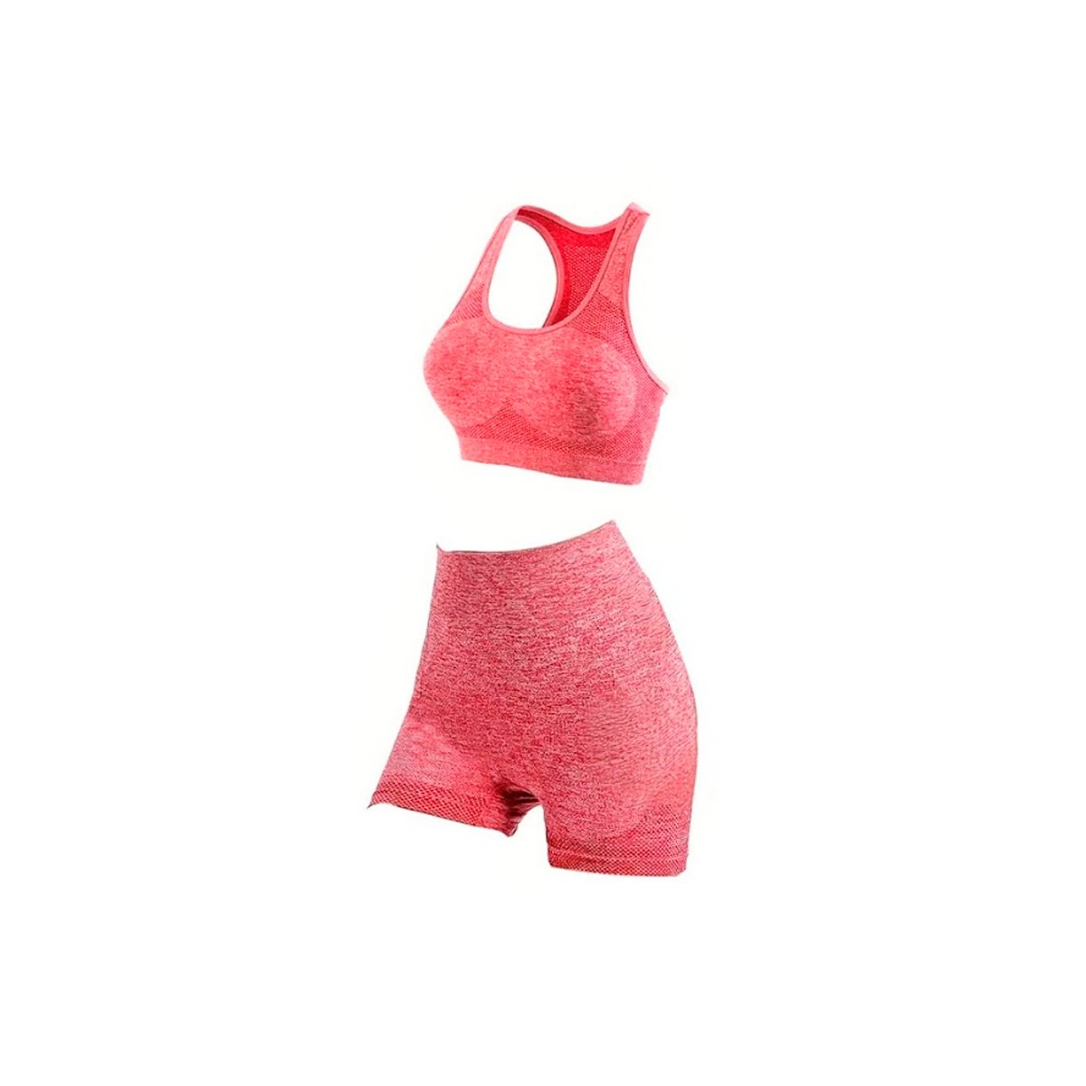 PACK4 DUPLA RUNNING TOP Y SHORT FITNESS YOGA ROJO CON AJUSTE FLEXIBLE Y+PAPEL REGALO - 3