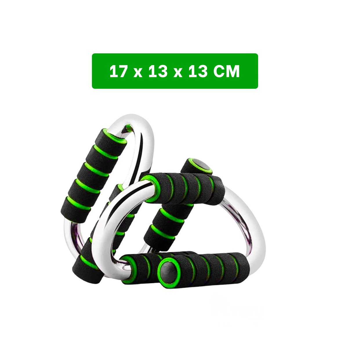 PACK2 ACCESORIO MUSCULAR PUSH UP EN FORMA DE S VERDE CON APOYO ESTABLE - 4