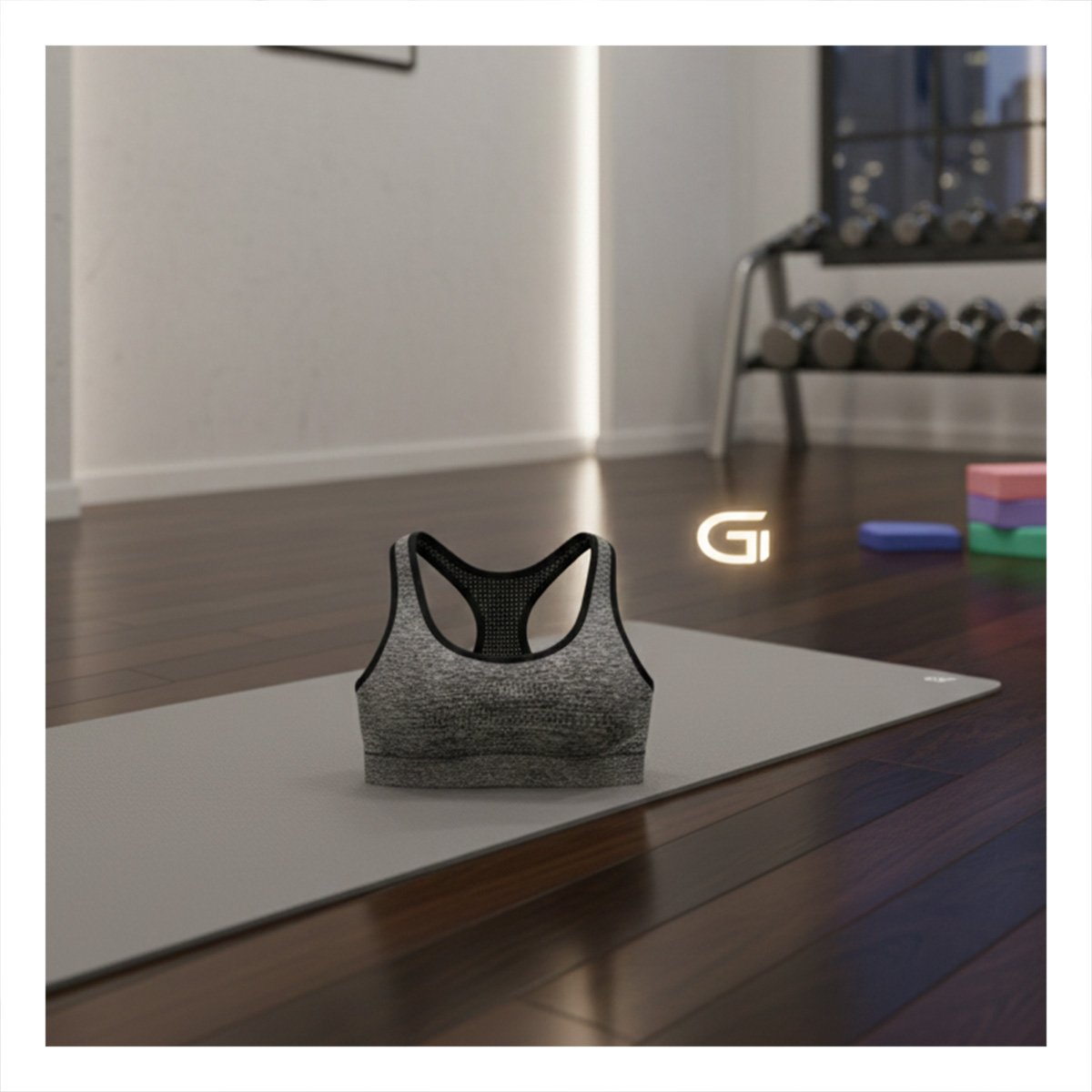 PACK4 EQUIPO DEPORTIVO TOP Y SHORT FITNESS YOGA PLOMO CON TELA SUAVE Y+REGALO STICKER - 5