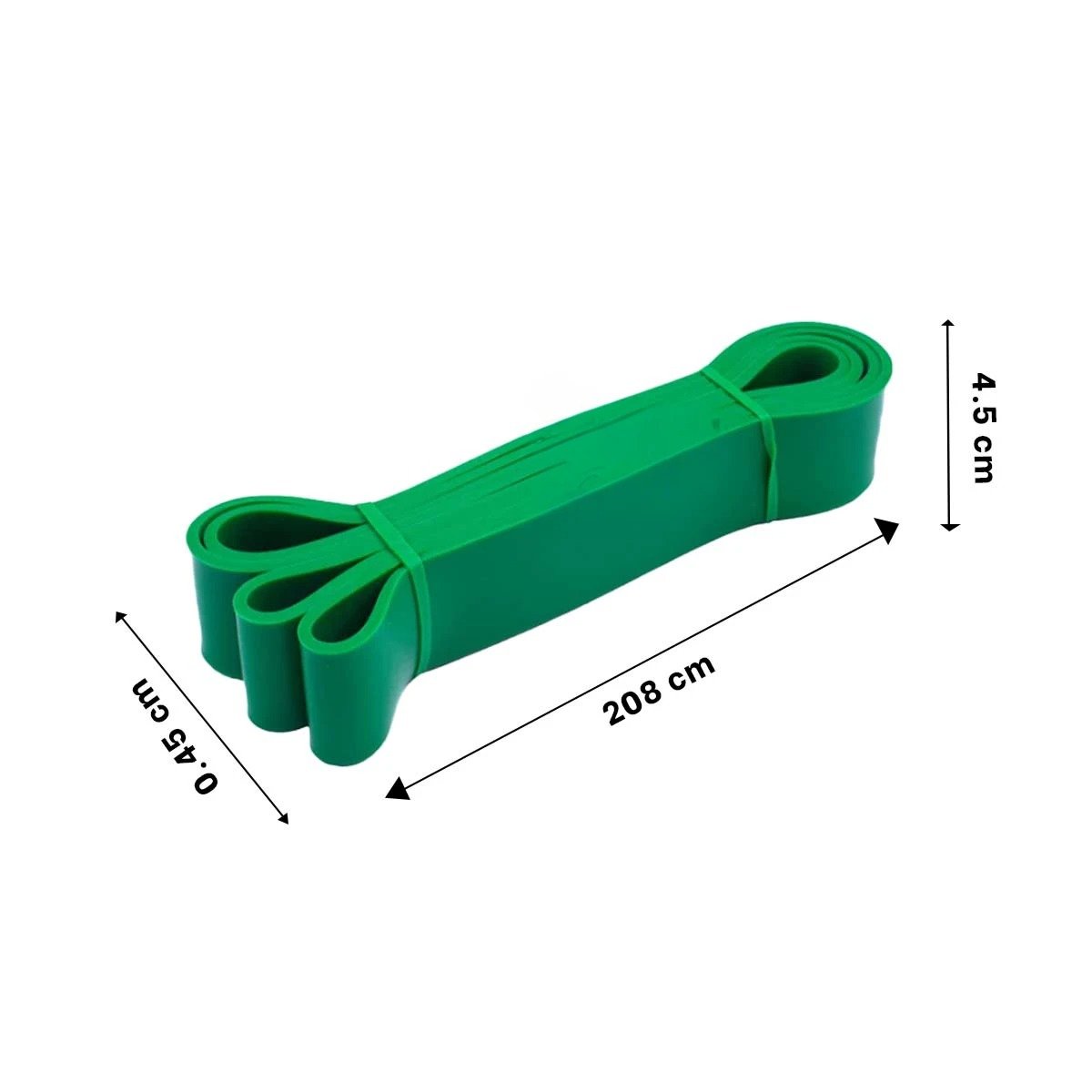 CINTA VERDE 25 A 57KG PARA MEJORAR FUERZA Y ESTABILIDAD Y+LIGAS REGALO - 4