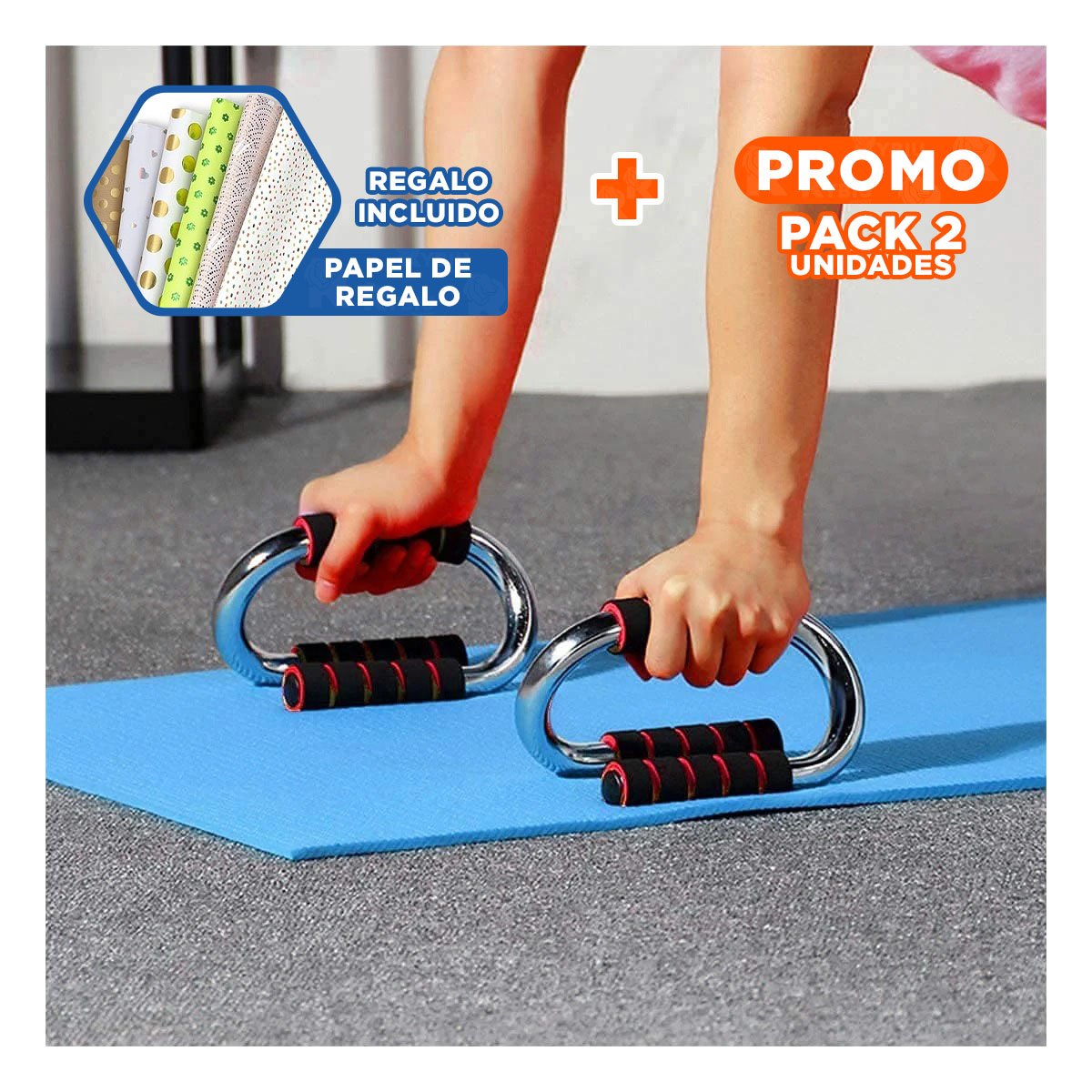 PACK2 IMPLEMENTO DEPORTIVO EN FORMA DE S ROJO PARA PECHO DEFINIDO Y+PAPEL REGALO - 1