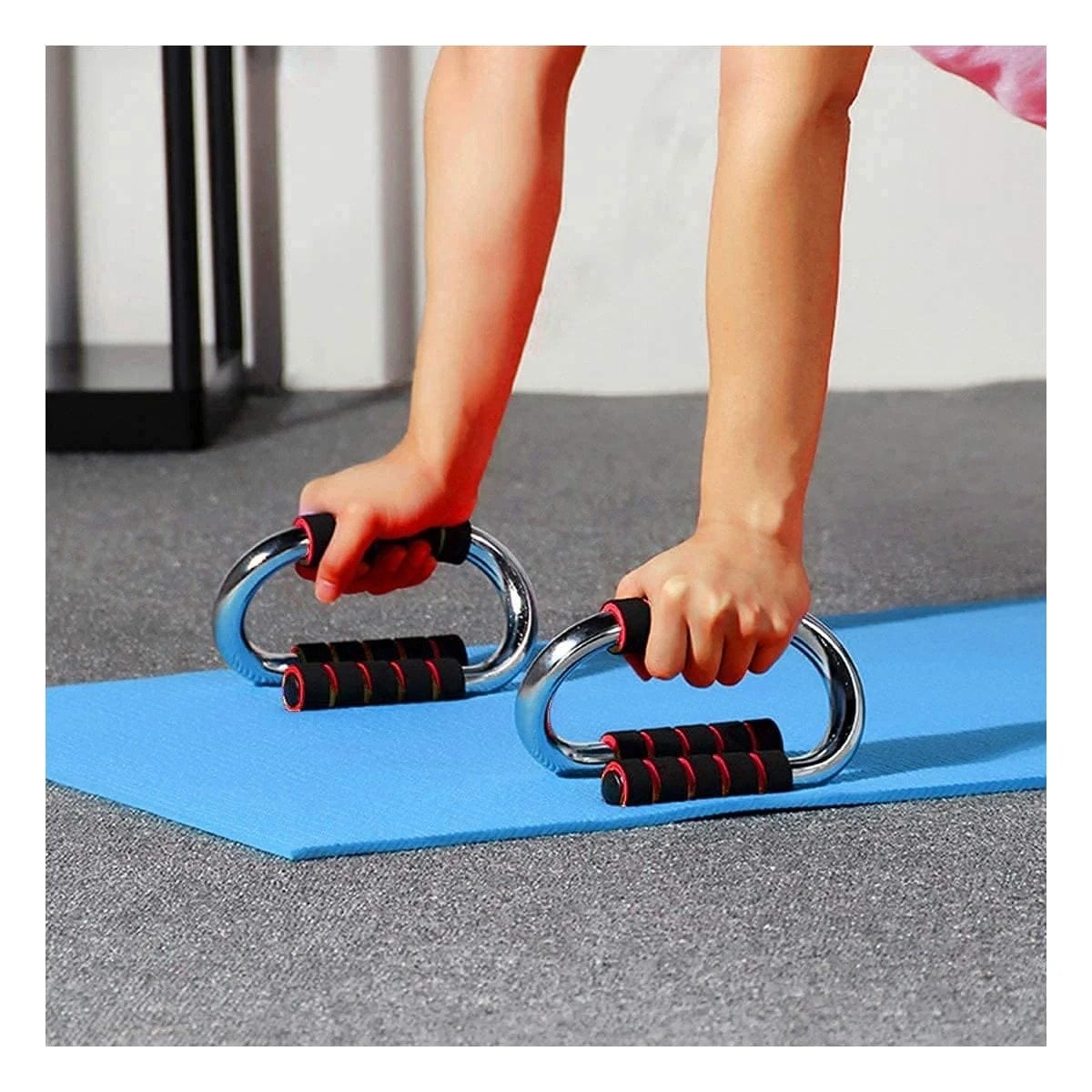 PACK2 IMPLEMENTO DE ENTRENAMIENTO EN FORMA DE S ROJO ANTIDESLIZANTE Y+REGALO STICKER - 3