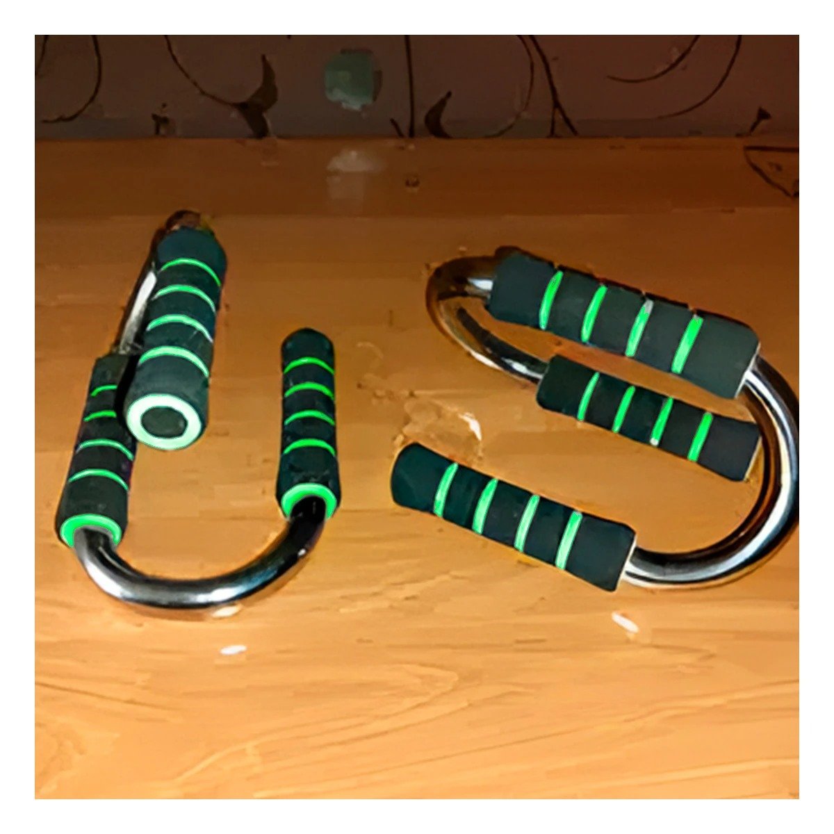 PACK6 PLATAFORMA FITNESS PUSH UP EN FORMA DE S VERDE CON BASE ANTIDESLIZANTE - 3