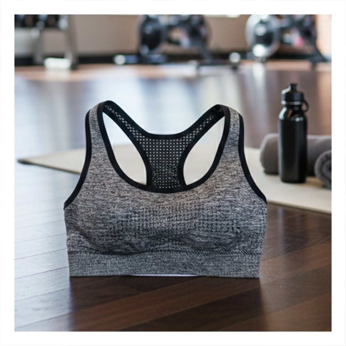 PACK4 DUPLA RUNNING TOP Y SHORT FITNESS YOGA PLOMO CON AJUSTE FLEXIBLE Y+PAPEL REGALO - 5