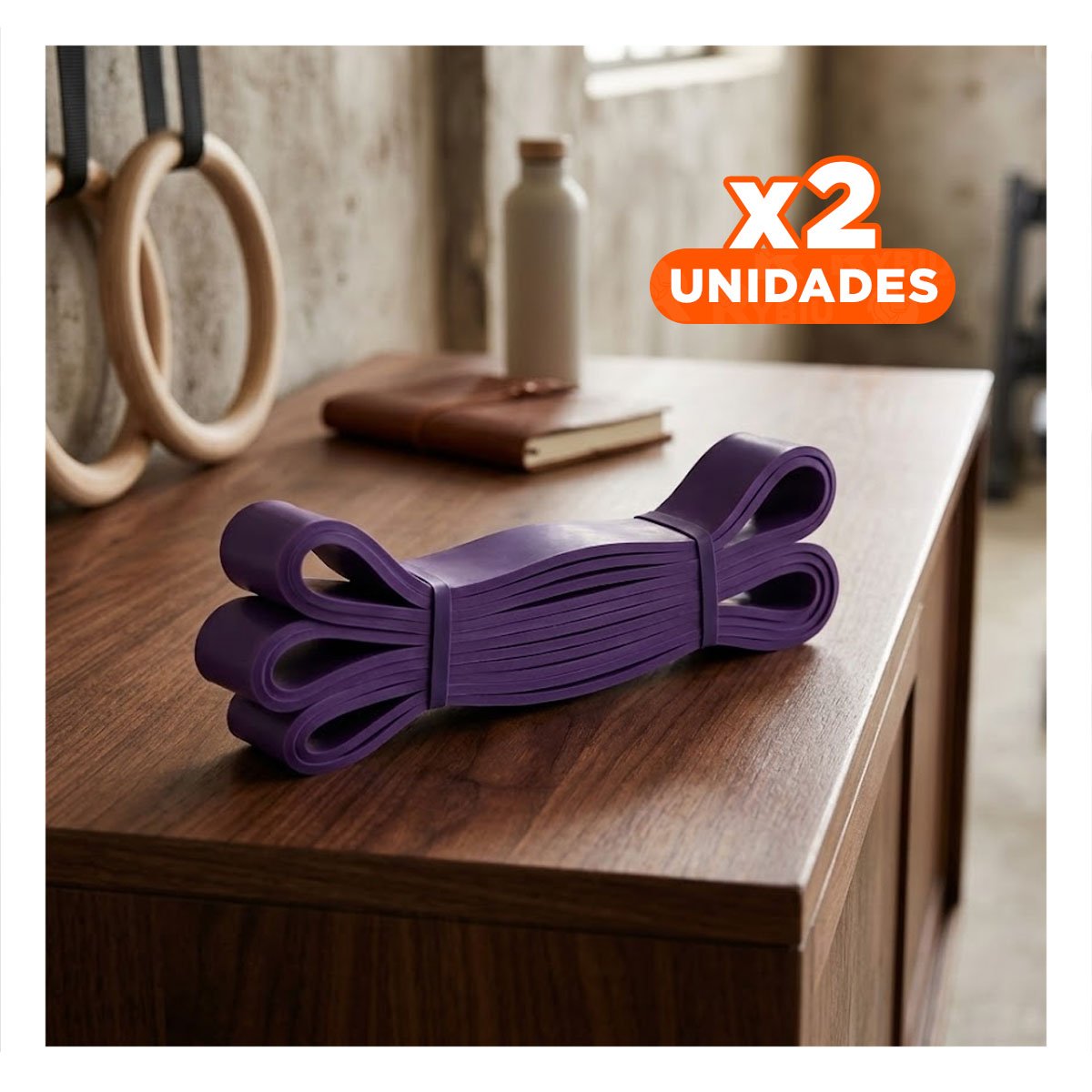 PACK2 TIRA MORADA 16 A 39KG PARA ENTRENAMIENTO DE FUERZA Y+REGALO STICKER - 1