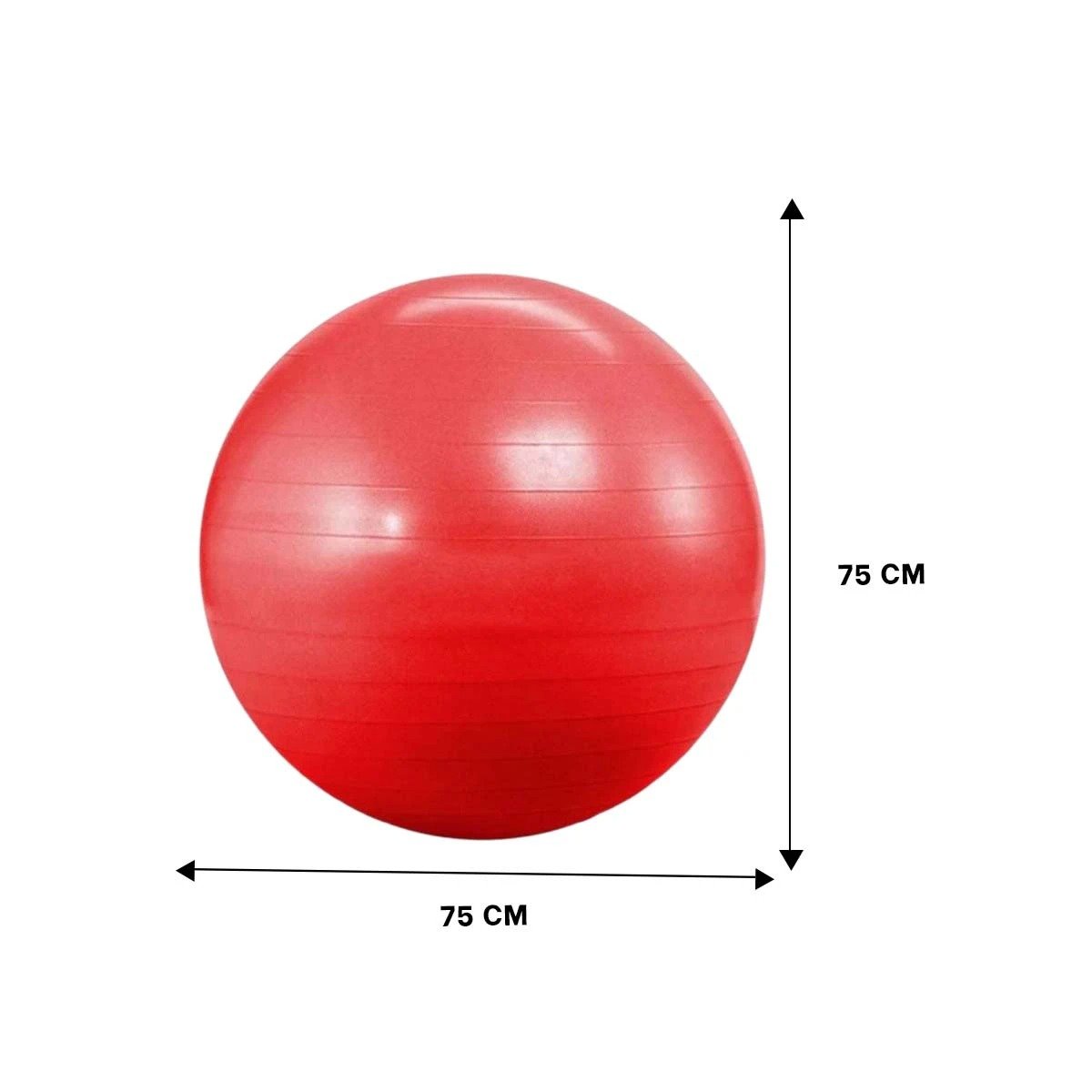 ESFERA DE YOGA 75CM ROJO PROFESIONAL PARA EQUILIBRIO Y+PAPEL REGALO - 4