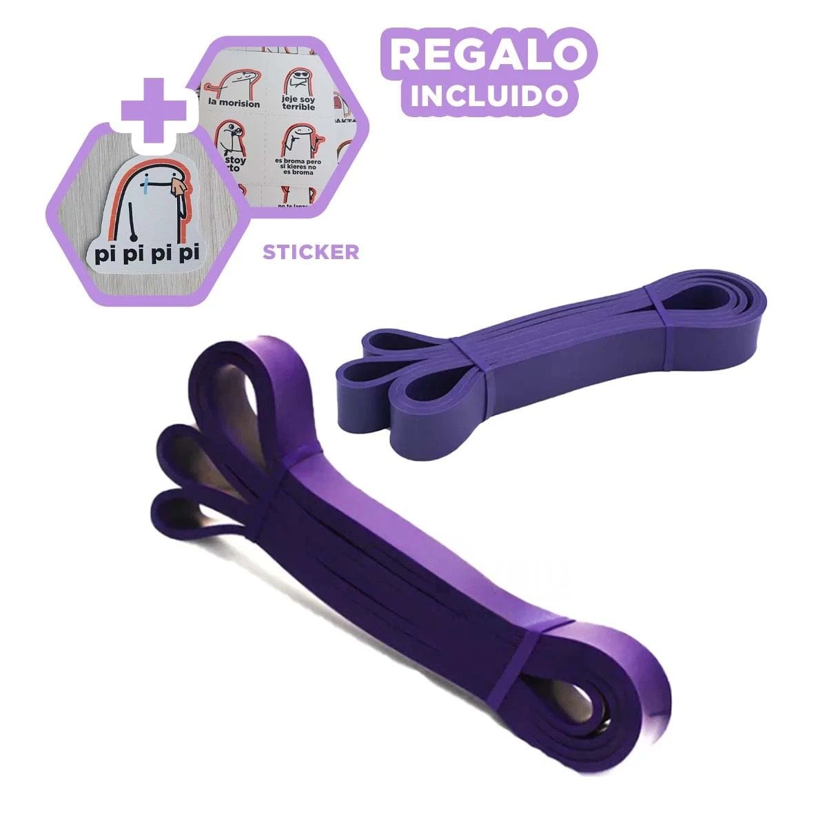 CINTA MORADA 16 A 39KG PARA EJERCICIOS DE BRAZOS Y+REGALO STICKER - 1