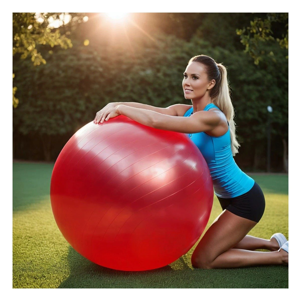 PACK6 CIRCULO DE PILATES 75CM ROJO REFORZADO PARA CORE Y+REGALO STICKER - 3
