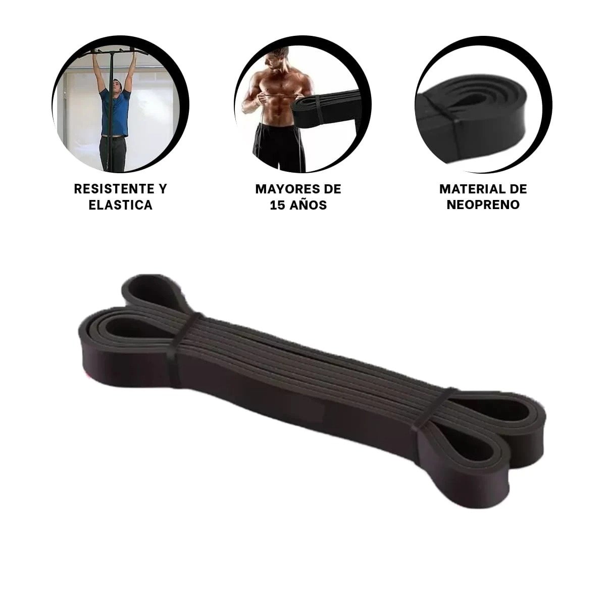 ELASTICO NEGRO 11 A 29KG PARA TRABAJO DE PIERNAS - 3