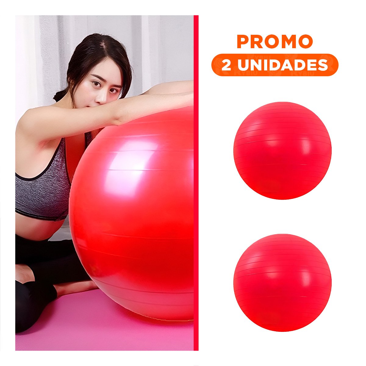 PACK2 PELOTA BALANCE COMODA Y FIRME CON MATERIAL SEGURO PARA EJERCICIOS - 1