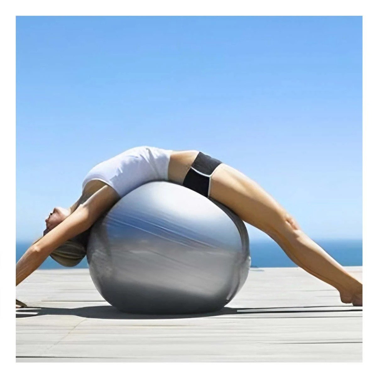 ESFERA PILATES VERSATIL Y COMODA CON SUPERFICIE ANTIDESLIZANTE PARA RUTINA Y+REGALO STICKER - 2