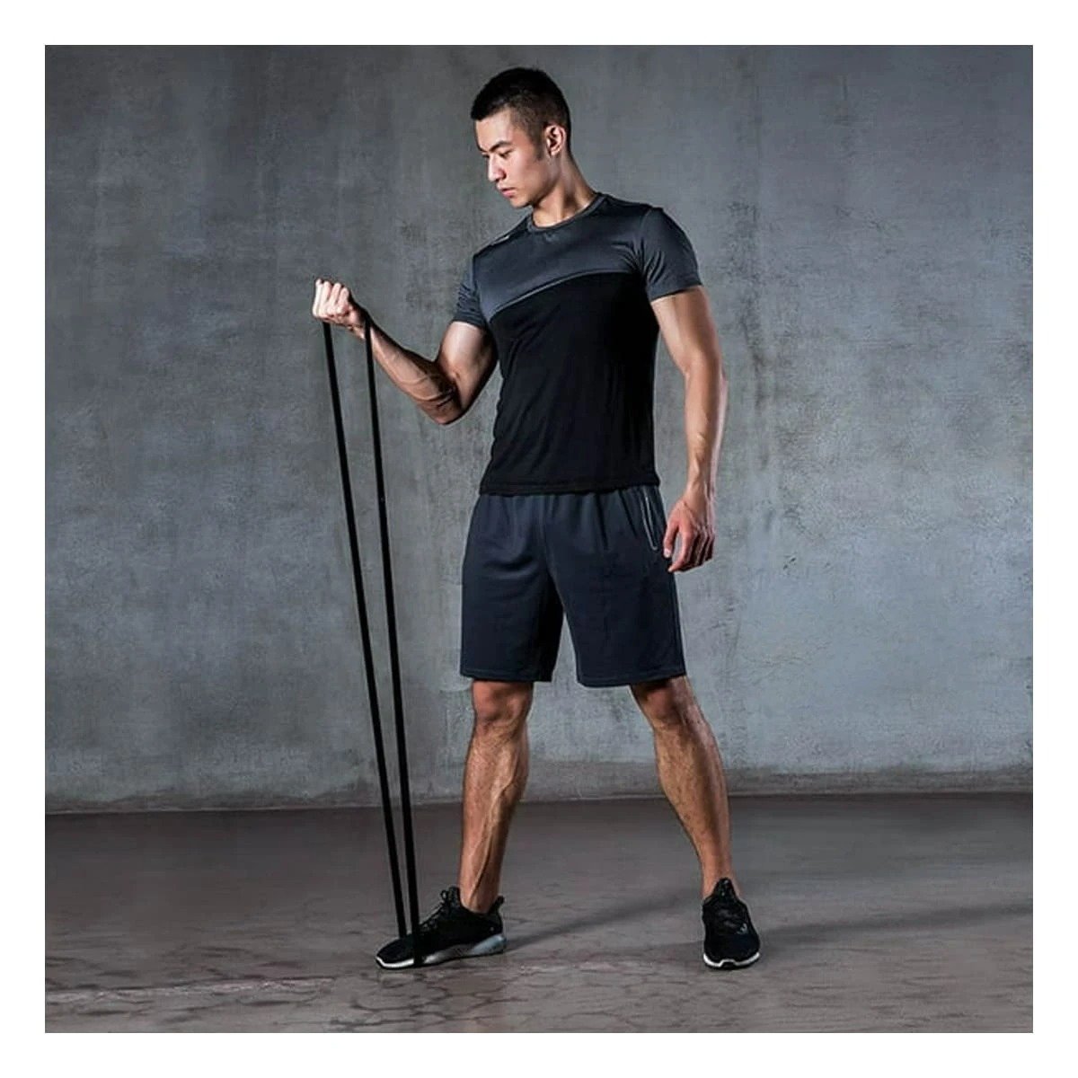 PACK6 EQUIPO DE RESISTENCIA NEGRA 11 A 29KG PARA ENTRENAMIENTO FUNCIONAL Y+REGALO STICKER - 5