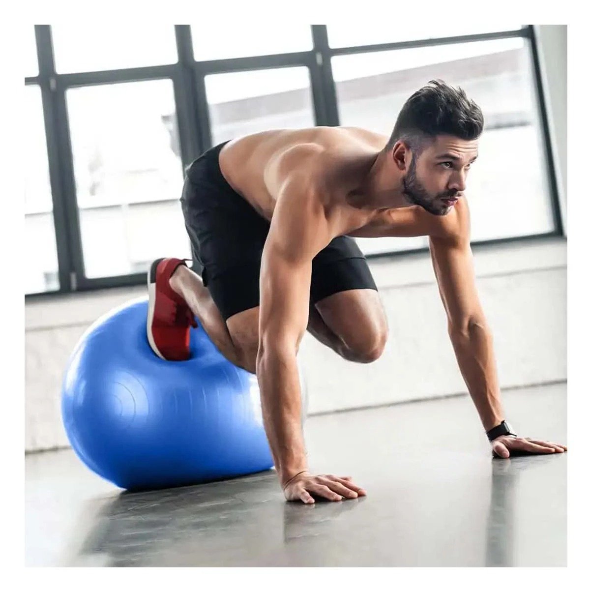 PACK4 PELOTA FUERZA AZUL COMODA Y RESISTENTE CON SUPERFICIE ANTIDESLIZANTE Y+REGALO STICKER - 5