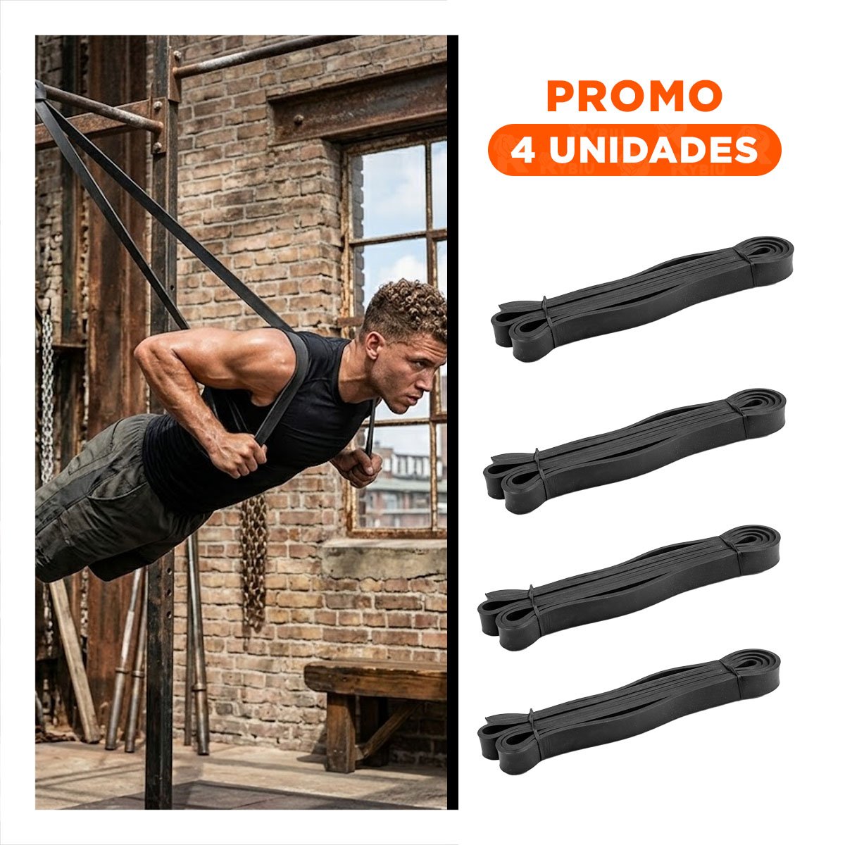 PACK4 TIRA NEGRA 11 A 29KG PARA FORTALECER CORE Y+REGALO STICKER - 1