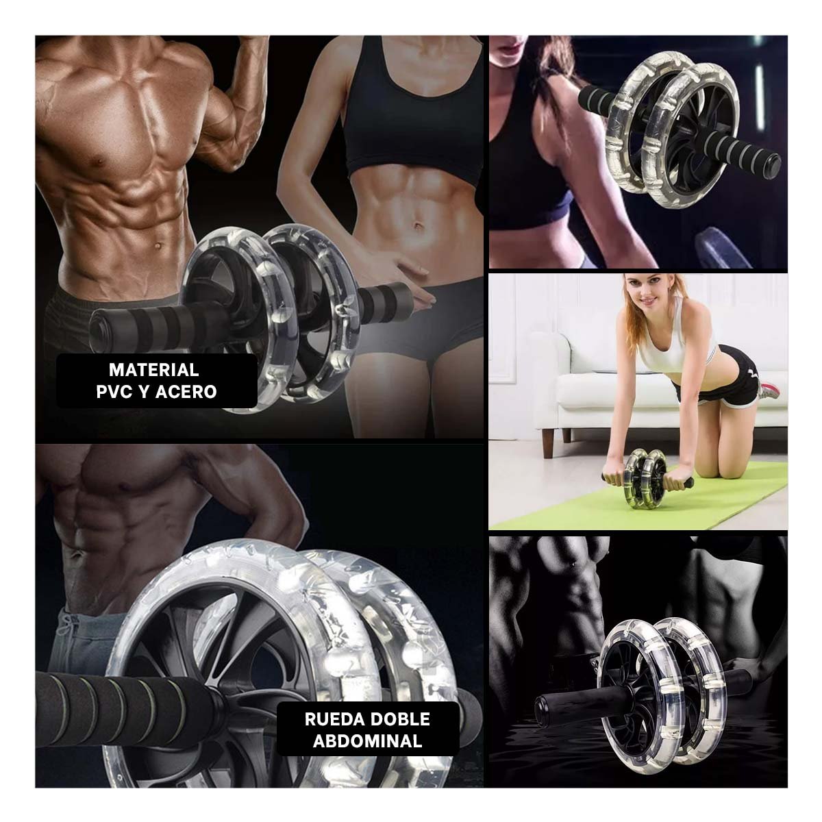 DISPOSITIVO ABDOMINAL TRANSPARENTE CON DOBLE SISTEMA PARA TONIFICACION MUSCULAR Y+POST IT - 5