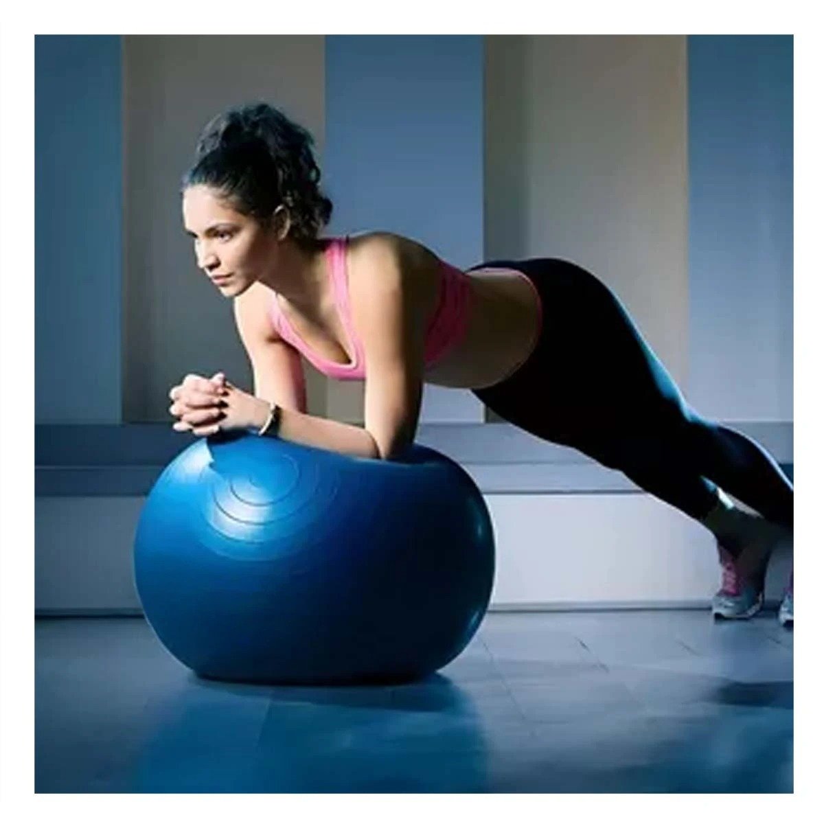 BALON PILATES AZUL RESISTENTE Y FIRME CON TEXTURA ANTIDESLIZANTE PARA RUTINA Y+PAPEL REGALO - 3