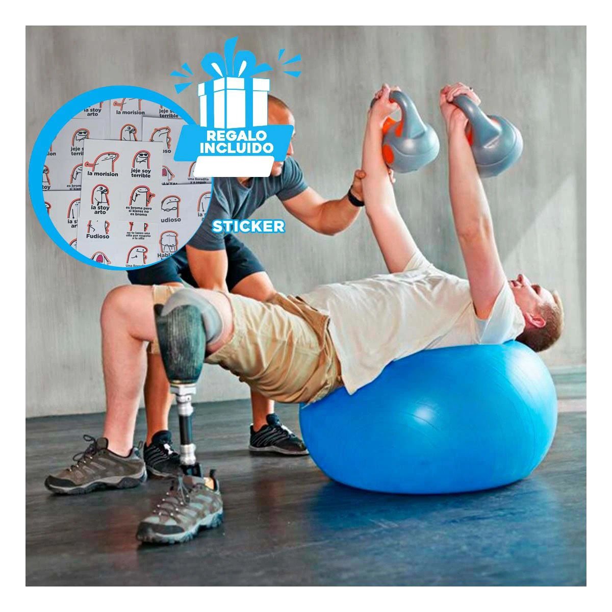 ESFERA PILATES REDONDA CON MATERIAL DURABLE Y SEGURO PARA EJERCICIOS Y+REGALO STICKER - 1