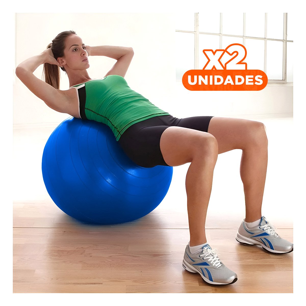PACK2 ESFERA AZUL COMODA Y VERSATIL CON SUPERFICIE DURABLE PARA ENTRENAMIENTO Y+REGALO STICKER - 1