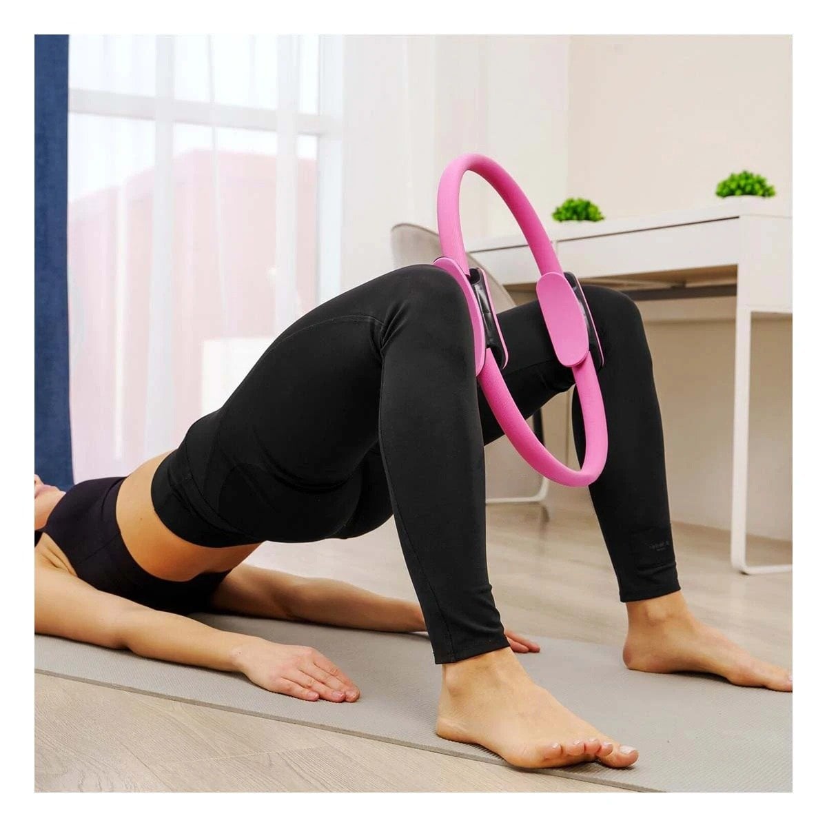 CIRCULO FUNCIONAL 40 CM ROSADO PARA INTEGRAR EN RUTINAS DE PILATES Y+POST IT - 2
