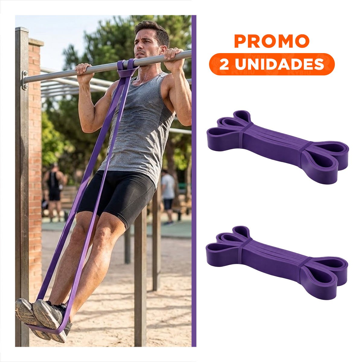 PACK2 CINTA MORADA 16 A 39KG PARA RUTINAS FITNESS - 1