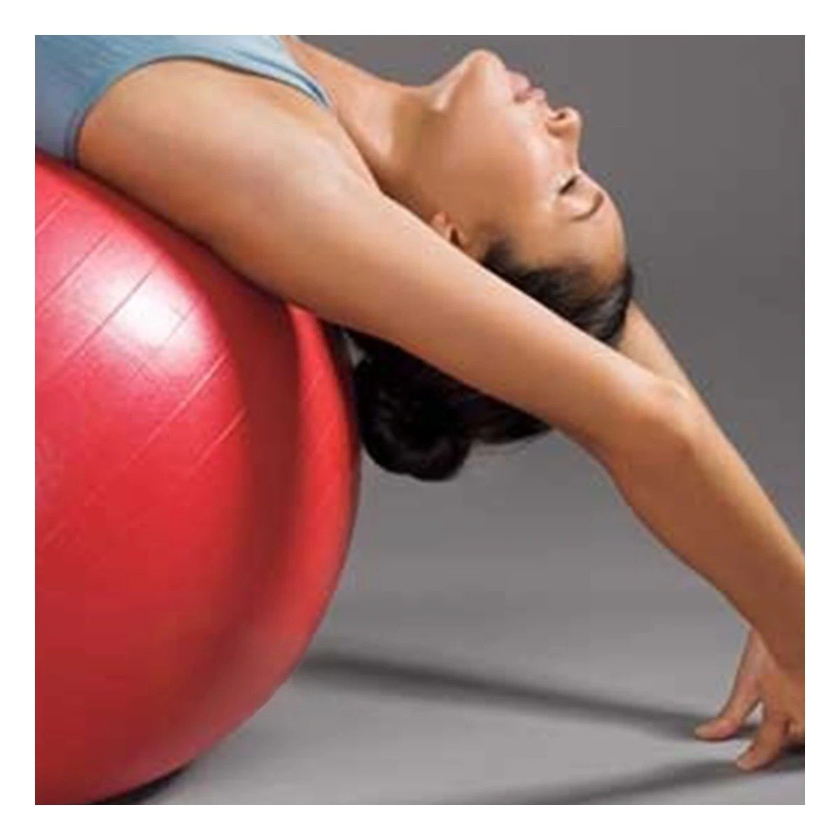 ESFERA DE PILATES 75CM ROJO GRUESA PARA FLEXIBILIDAD Y+POST IT - 2