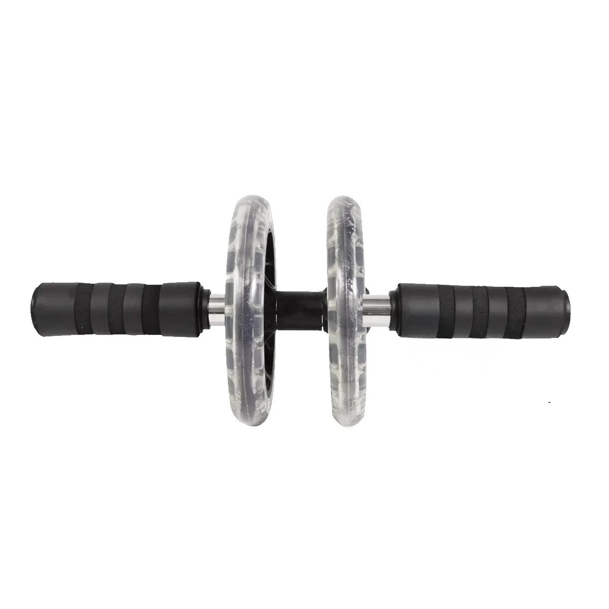 RODILLO ABDOMINAL TRANSPARENTE CON DOBLE FUNCIONALIDAD PARA ENTRENAMIENTO Y+PAPEL REGALO - 1