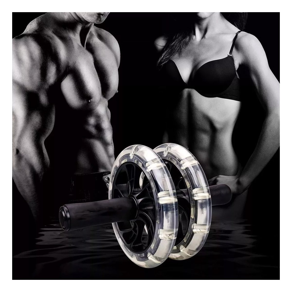PACK4 APARATO GYM DOBLE ABDOMINAL TRANSPARENTE PARA EJERCICIOS COMPLETOS Y+PAPEL REGALO - 2