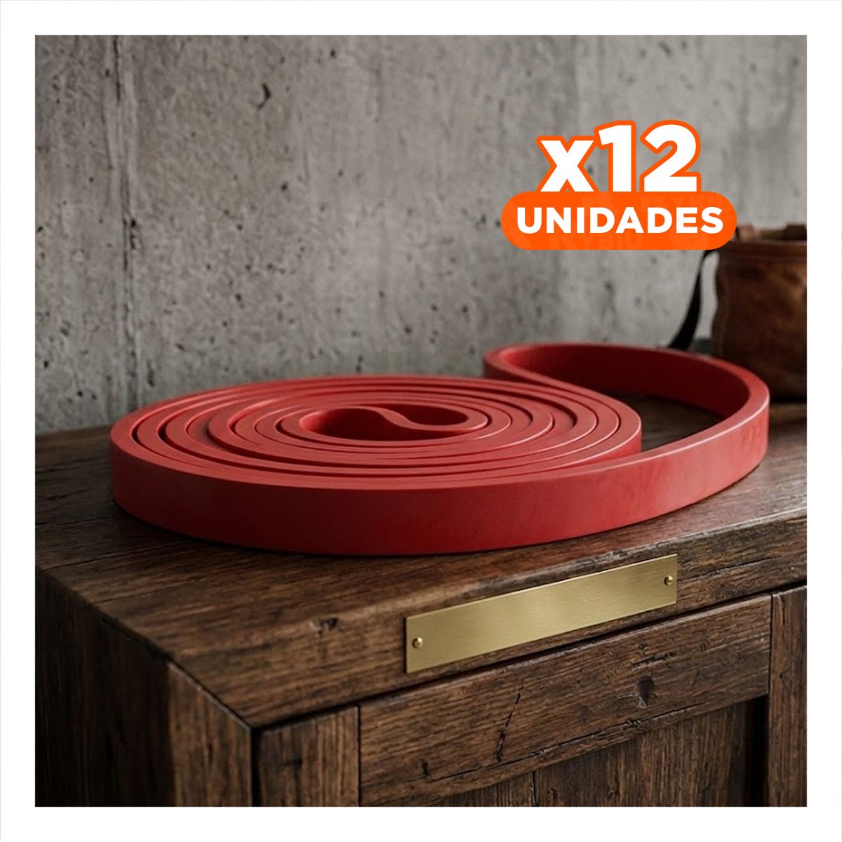 PACK12 ACCESORIO DEPORTIVO ROJO 7 A 16KG PARA DOMINADAS - 1