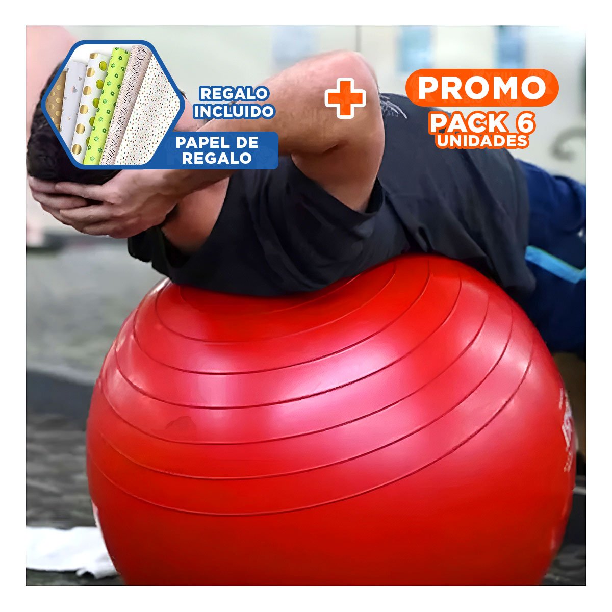 PACK6 ESFERA CORE COMODA Y RESISTENTE CON TEXTURA ANTIDESLIZANTE PARA RUTINA Y+PAPEL REGALO - 1