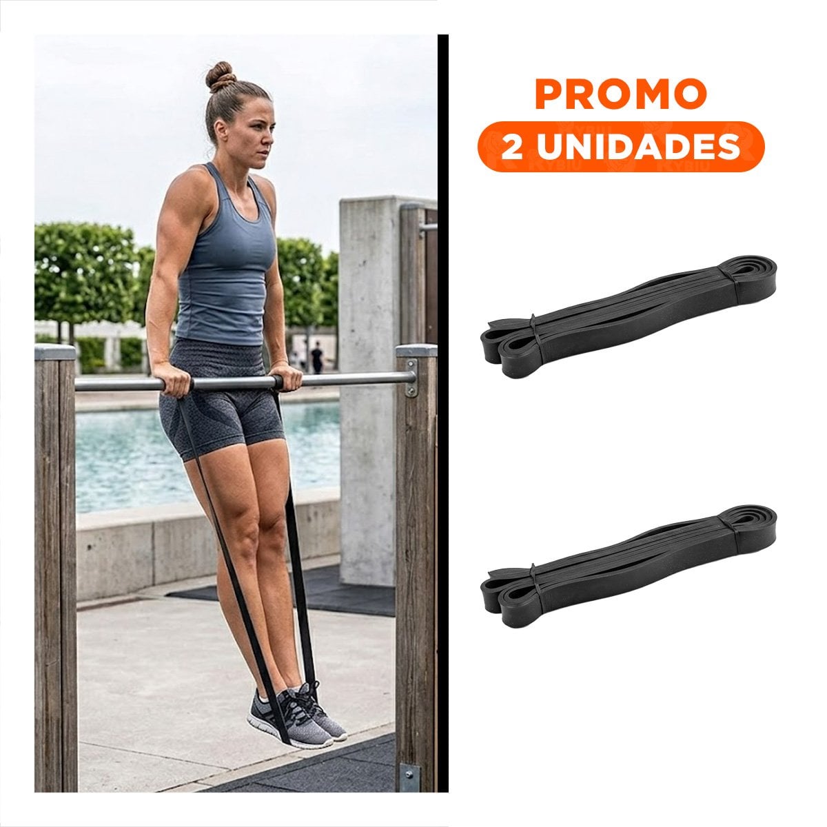 PACK2 CINTA NEGRA 11 A 29KG PARA RUTINAS FITNESS - 1