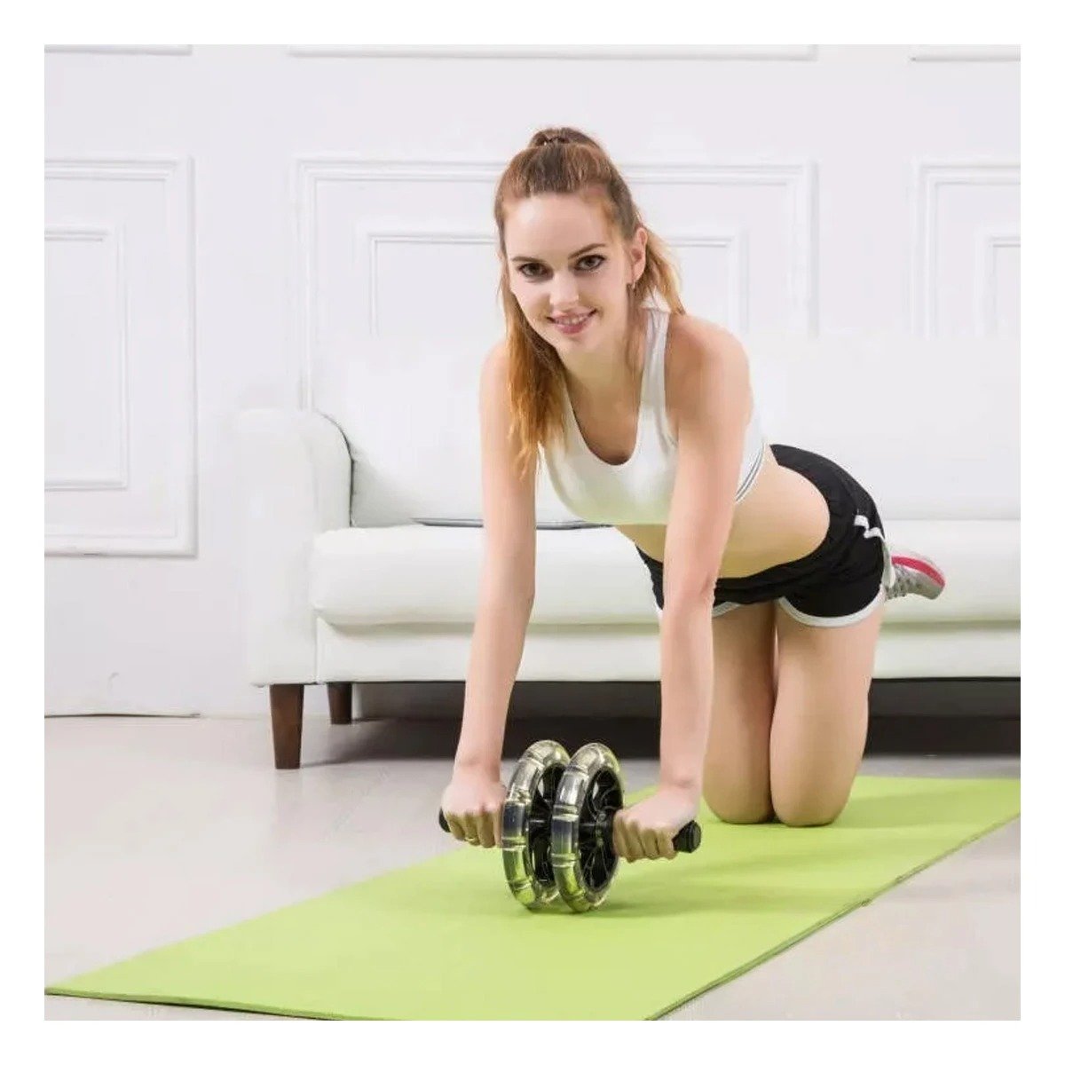 PACK6 RUEDA DEPORTIVA DOBLE ABDOMINAL TRANSPARENTE PARA SEGURO - 2