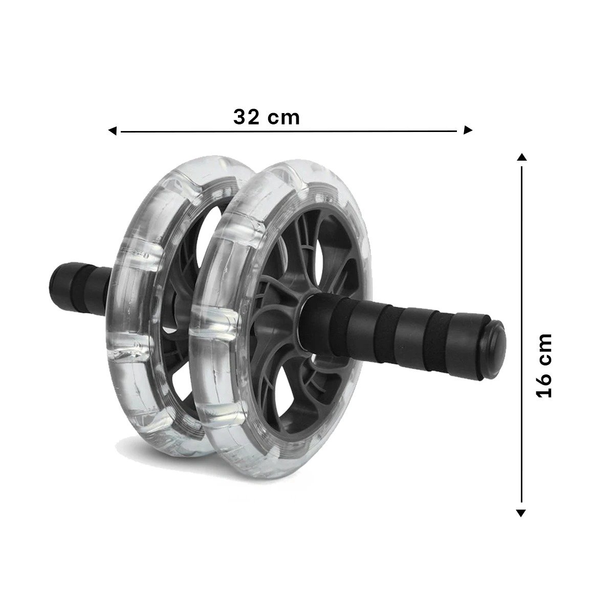 PACK6 RUEDA DEPORTIVA DOBLE ABDOMINAL TRANSPARENTE PARA SEGURO - 4