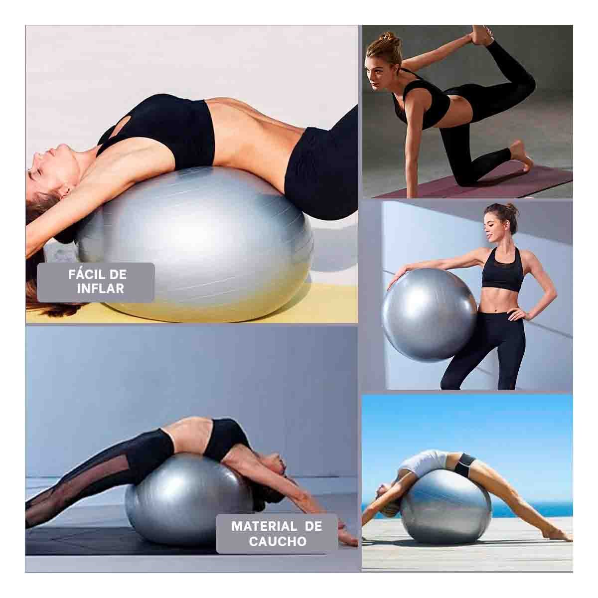 PACK4 PELOTON DE EJERCICIO 65CM PLOMO RESISTENTE PARA RUTINAS Y+REGALO STICKER - 2