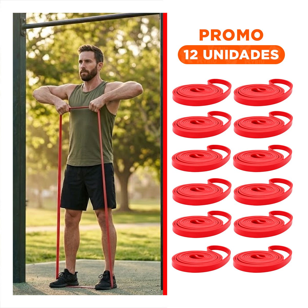 PACK12 ELEMENTO FITNESS ROJO 7 A 16KG PARA ACTIVIDAD FISICA Y+REGALO STICKER - 1
