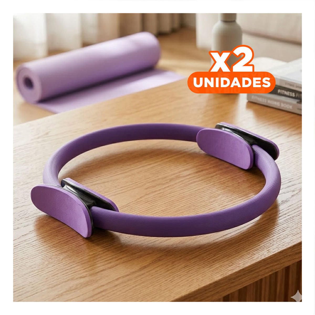 PACK2 PELOTA ESTABILIDAD 55 CM MORADO PARA INTEGRAR EN PILATES YOGA Y RUTINAS Y+REGALO STICKER - 1
