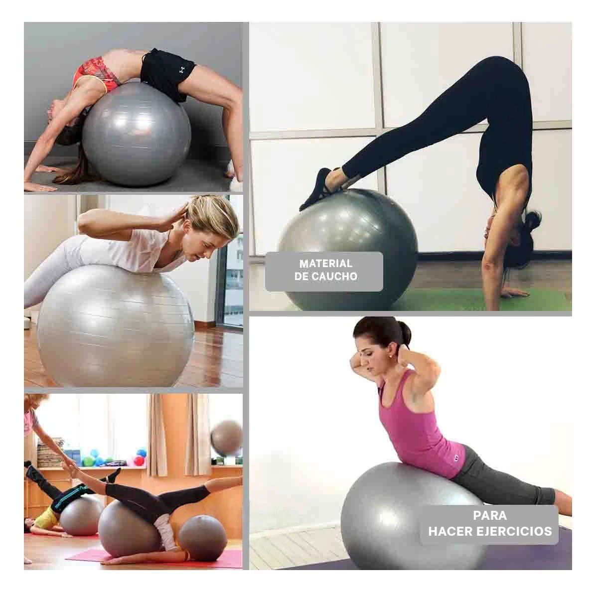 BOLA DE EJERCICIO 75CM PLOMO DURADERA PARA CORE - 5