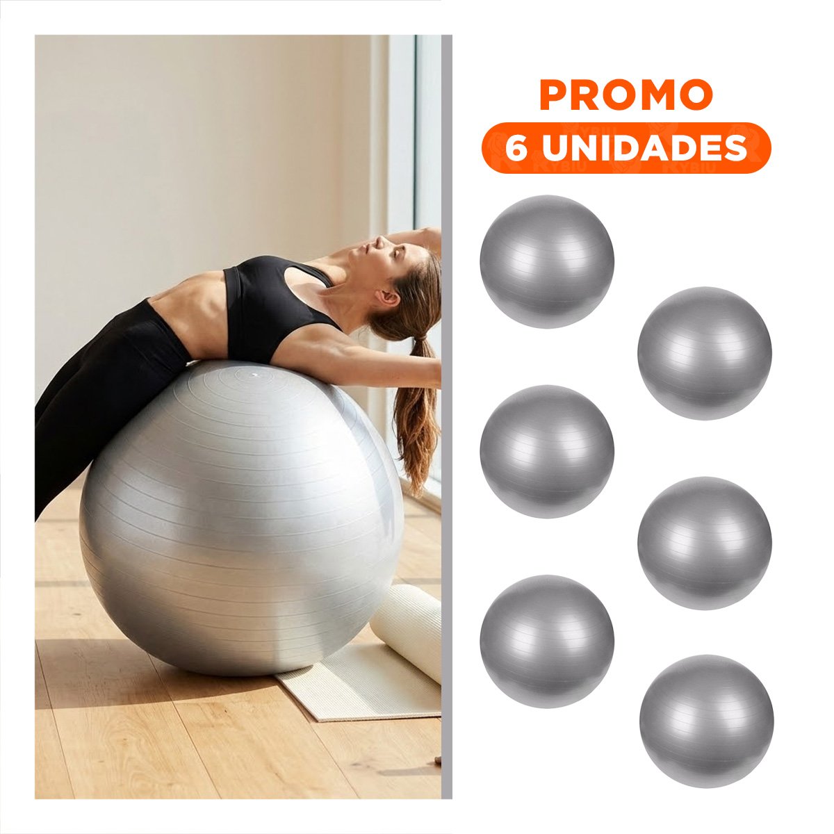 PACK6 CIRCULO FITNESS 75CM PLOMO PROFESIONAL PARA ENTRENAMIENTO - 1