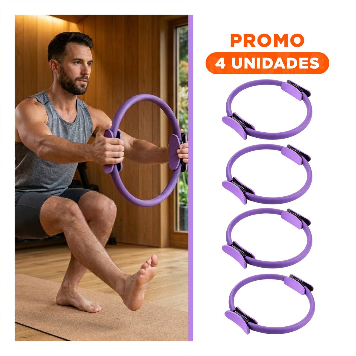 PACK4 BALON FUNCIONAL 55 CM MORADO PARA ESTIRAMIENTO Y EJERCICIOS DIARIOS Y+REGALO STICKER - 1
