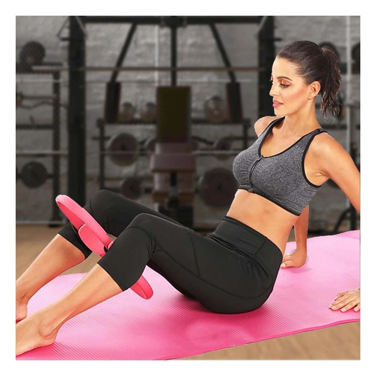 CIRCULO FITNESS 40 CM ROSADO PARA TONIFICAR MUSCULOS Y MEJORAR EQUILIBRIO - 2