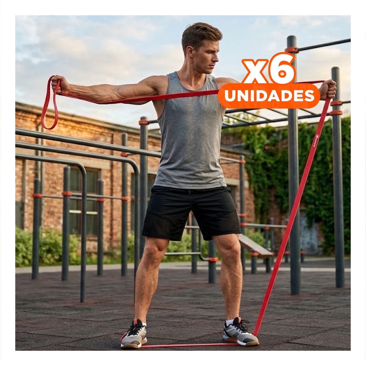 PACK6 HERRAMIENTA DE ENTRENAMIENTO ROJA 7 A 16KG PARA FUERZA Y+REGALO STICKER - 1