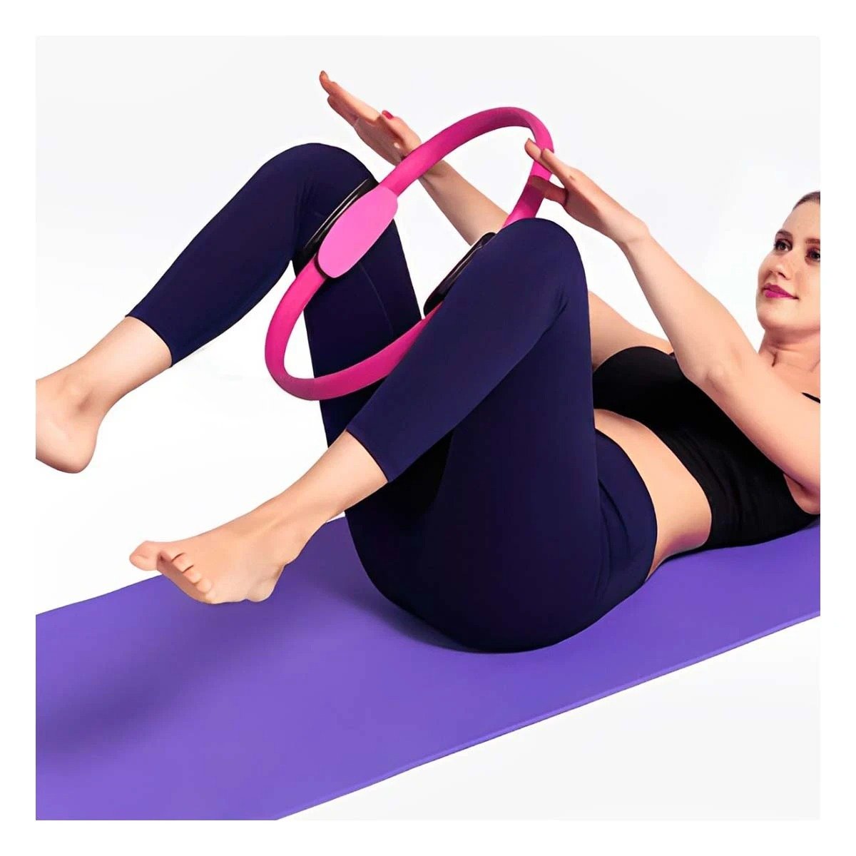 PACK4 CIRCULO FUNCIONAL 40 CM ROSADO PARA EJERCICIOS COMPLETOS DE CUERPO - 3
