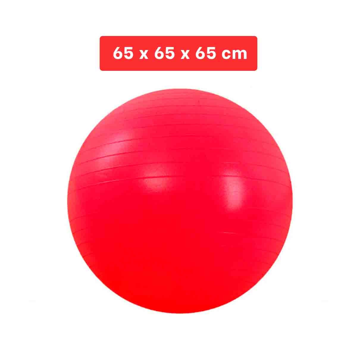 PACK4 PELOTON DE PILATES 65CM ROJO GRUESO PARA CORE Y+PAPEL REGALO - 4