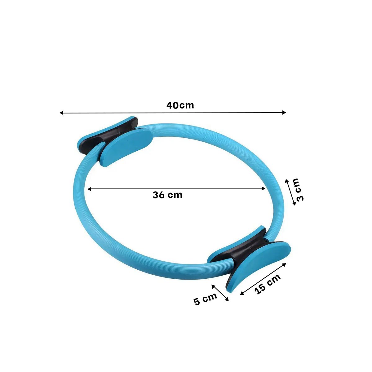 PACK6 ARO PILATES 40 CM CELESTE PARA USAR EN CASA Y MEJORAR EQUILIBRIO Y+REGALO STICKER - 4